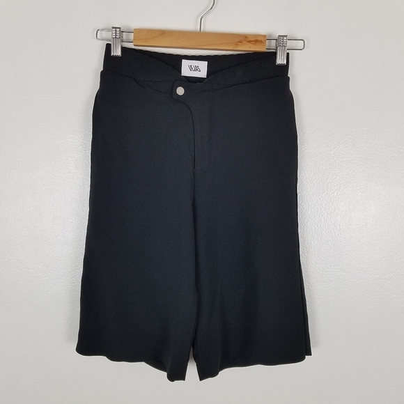 Vejas Italy Black High Waisted Elastic Waist Short Size 36 - Picture 1 of 12